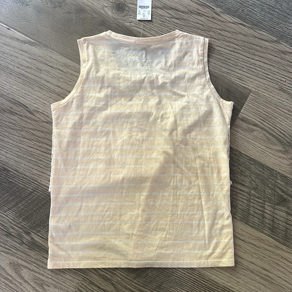 J. Crew NWT lace overlay tank top blouse‎ peach white womens size small - Picture 9 of 10